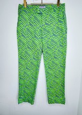 Lilly Pulitzer Size 2 Elaine Ankle Pant Clover Green Swords Nautical Preppy