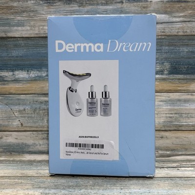 Derma Dream Neck Sculpting Kit with Niacinamide & No-Tox Serums LED Device New