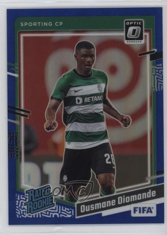2023-24 Donruss FIFA Optic Rated Blue Prizm 6/99 Ousmane Diomande Rookie RC 0ms6