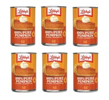 Libby  s 100 Pure Pumpkin Puree   6 Pack 15 oz Cans  All-Natural, Non-GMO
