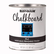 Rust Oleum 30 Fl Oz Chalkboard Paint Indoor Custom Surface Use Black 1 Pack