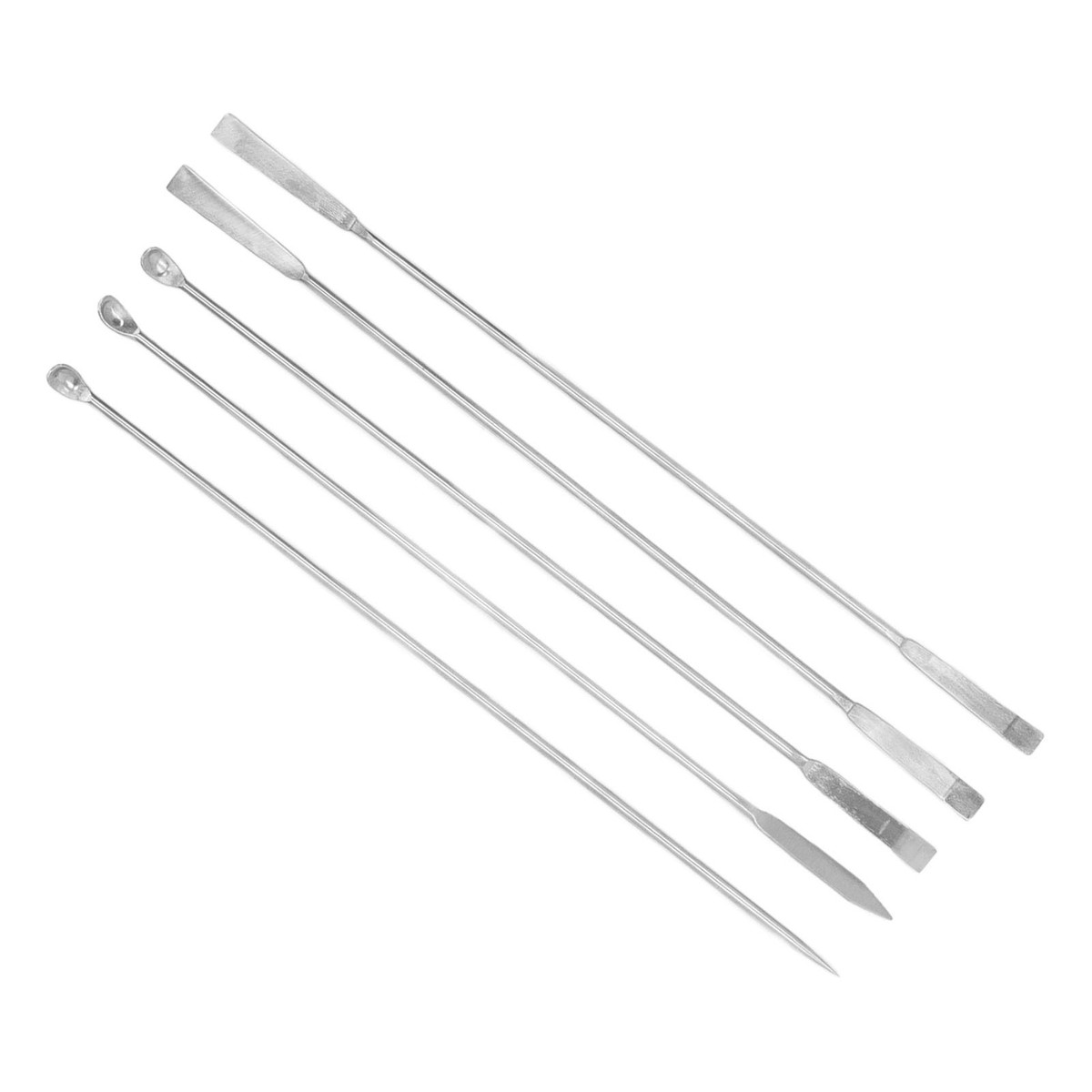 HUSHUI 5PCS Laboratory Spoon Set, Stainless Steel Double