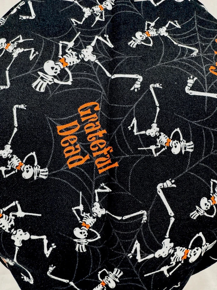 Men/Women Surgical Scrub Cap Lined Dancing Skeleton 100% Cotton - Image 3 of 3