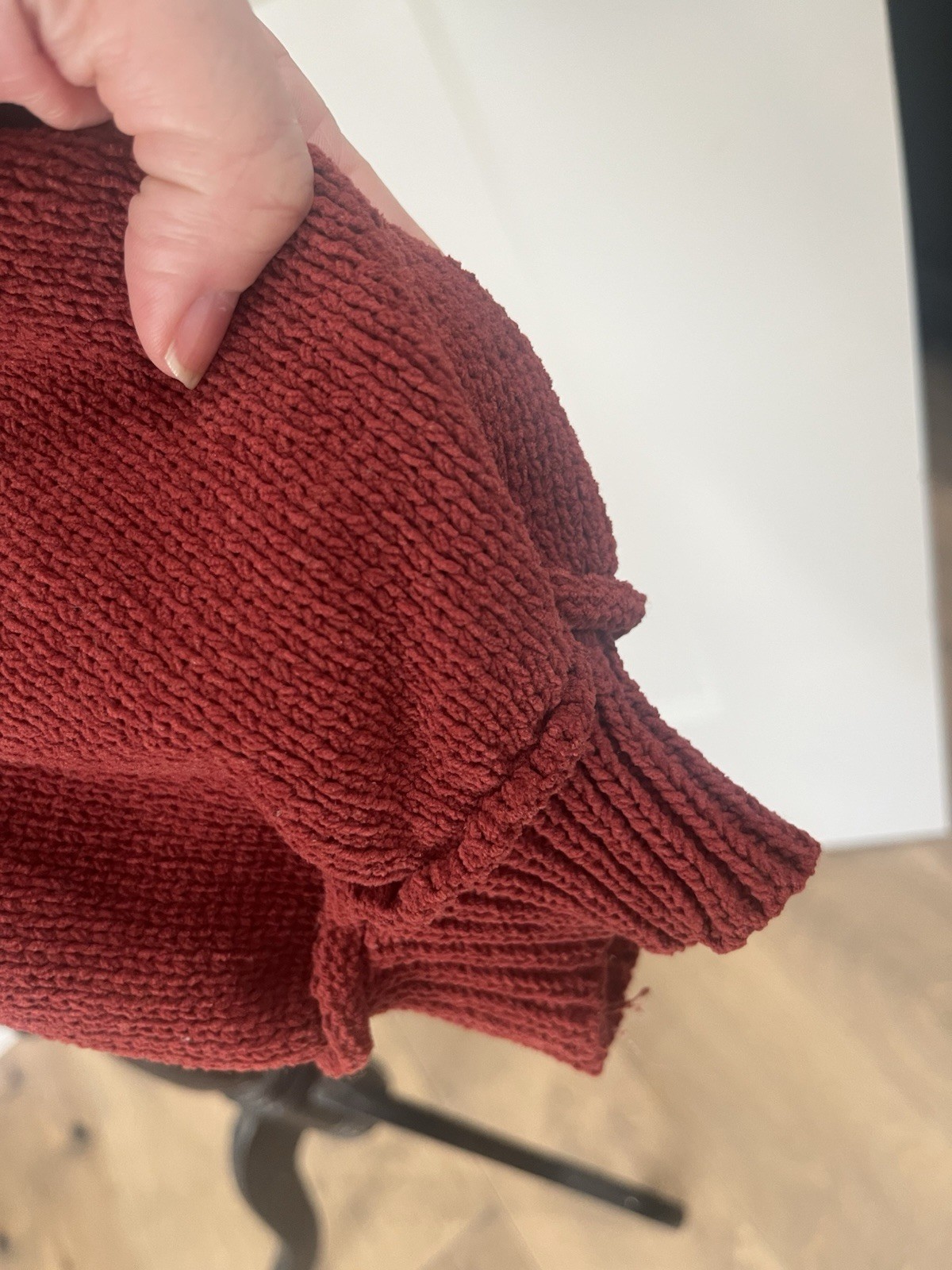 POL Patchwork Block Colored Cropped Sweater Size … - image 5