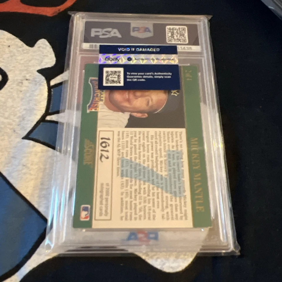 1992 Score The Franchise Mickey Mantle #2 Autograph PSA Authentic Auto Yankees - Image 3 of 3