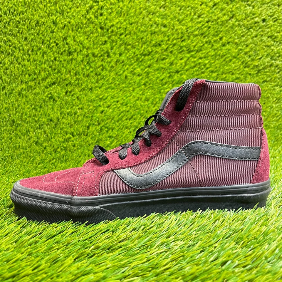 Vans Sk8-Hi Reissue Womens Size 7.5 Maroon Black Casual Skate Shoes Sneakers - Image 2 of 4