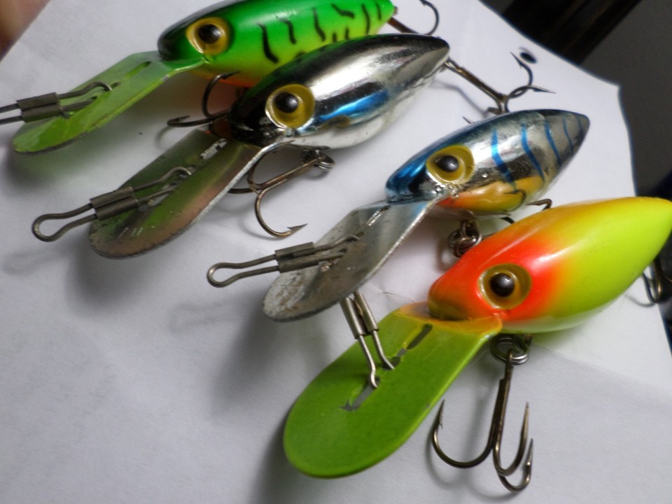 Lot De 2 Leurres Vintage Storm Hot N Tot, Lèvre Métal, Crankbait, Occasion