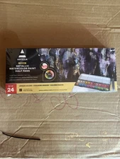 NEW Arteza Metallic Watercolor Metallic Paint Half-Pans, 24pc SEALED