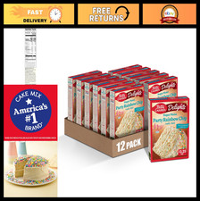Super Moist Rainbow Chip Cake Mix - Party Size, 13.25 oz, Pack of 12, Perfect fo