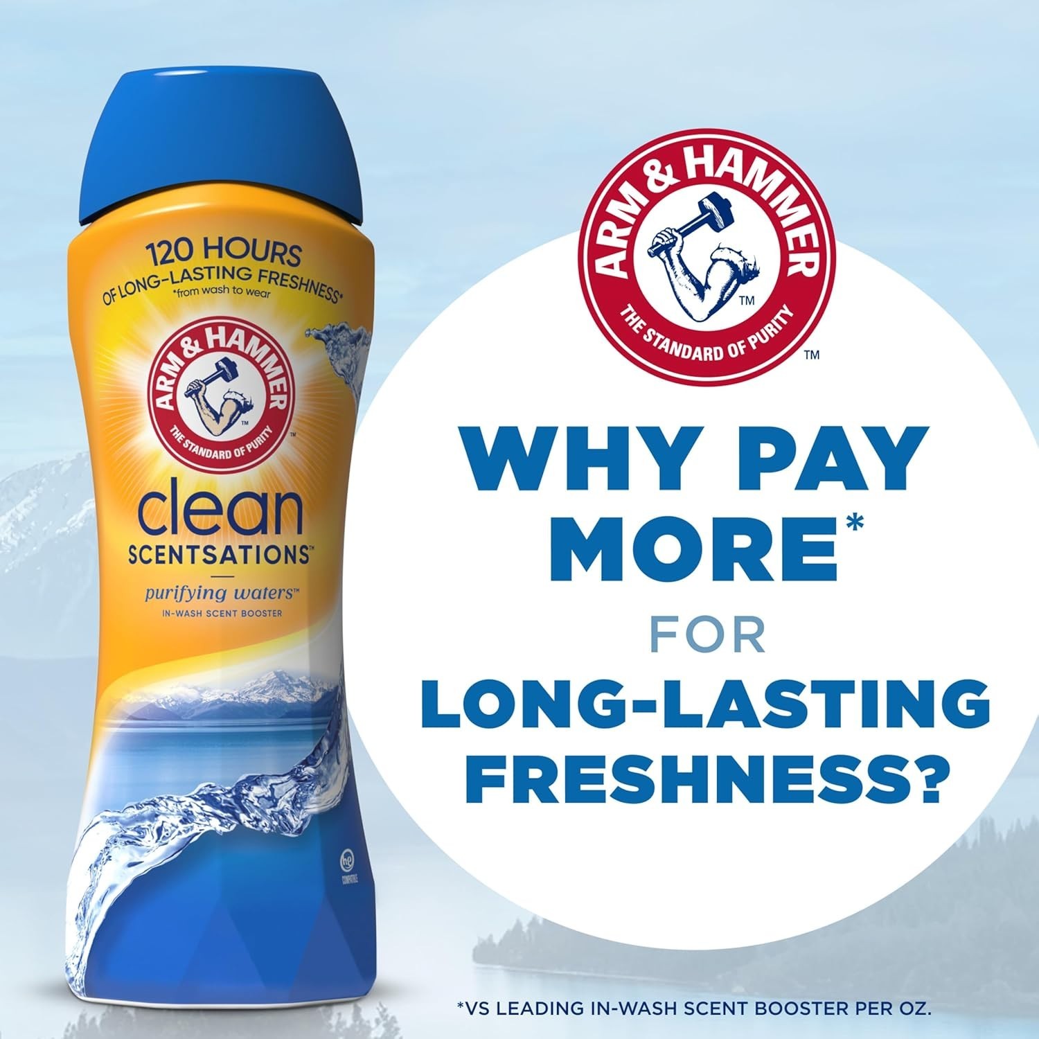 Arm & Hammer in-Wash Scent Booster, Clean Scentsations, Purifying Waters, 45 Oz.