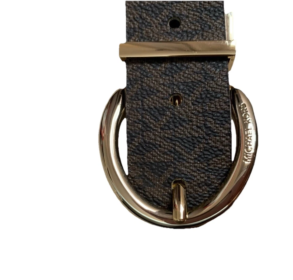 MICHAEL KORS Women MK Signature Reversible Floral Belt Leather XL - Image 3 of 4