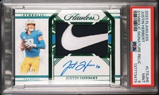 2023 PANINI FLAWLESS SYMBOLIC SIGNATURES Nike Patch JUSTIN HERBERT 1/2 PSA 9