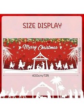 Banner de puerta de garaje religioso de Navidad decoración grande Feliz Navidad Holy Doo