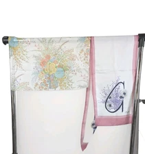 Lot Of 2 Scarfs 1 = Gabrielle Paris  lovely delicate floral  pattern 11" X 52" 