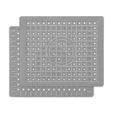 WILLKOMMEN Kitchen Sink Mat, 12" x 10" Rectangular Rectangle:12" x 10", Gray