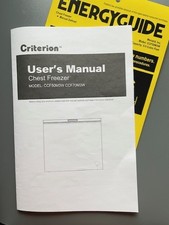 Criterion Freezer Manual for Model CCF50M3W and CCF70M3W ~ 5 and 7 CF Appliances