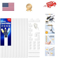 Cuttable  Paintable Cord Hider 157in   Stylish Cable Management Solution