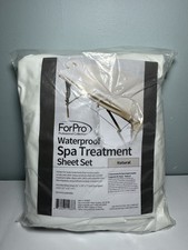 ForPro Waterproof Spa Treatment Polyester Massage Sheet Set, Machine Natural