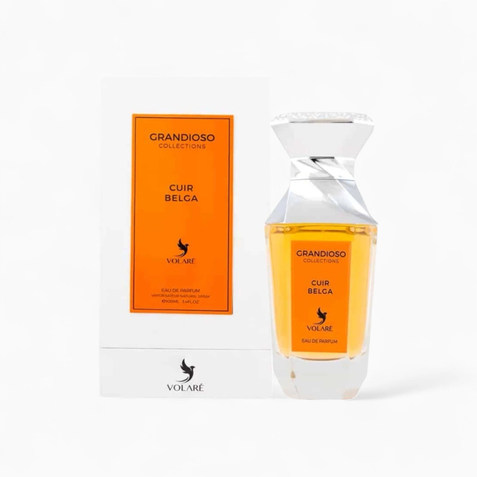 Eau de parfum Cuir Belga 100 ml avec sillage intense et longue tenue Volaré
