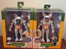 NECA Bebop & Rocksteady Easter Bunny Suits Loot Crate Exclusive TMNT New