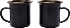 Barebones Living Enamel Espresso Cup Set Of Two Stainless Steel Core - CKW-344