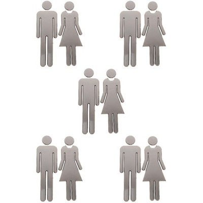 5 Pairs Badezimmer Schild Dekoration Badezimmerschild Waschraumschild