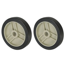 2pcs 5" Air Compressor Wheels with 0.6" Dia. Hole Beige Universal Replacement