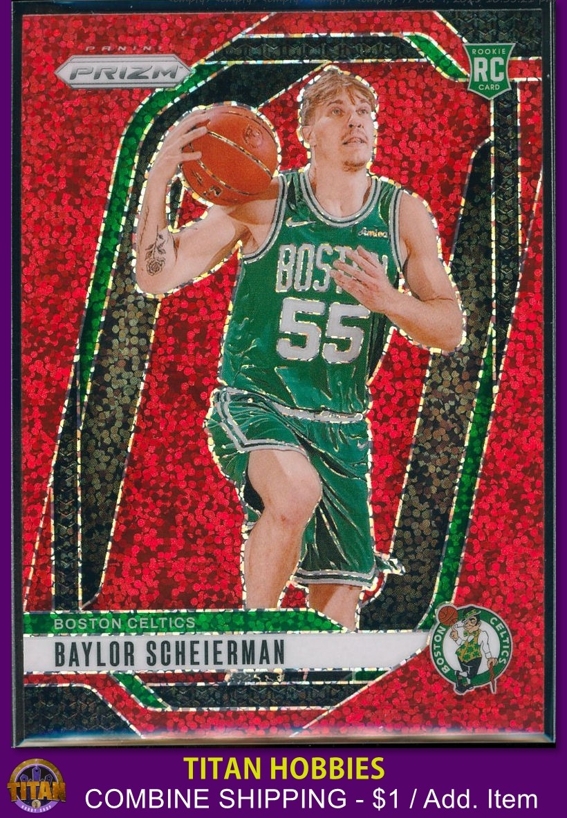 2024-25 Panini Prizm RED SPARKLE ROOKIE #236 Baylor Scheierman RED Sparkle RC
