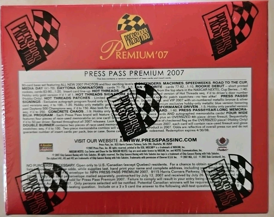 2007 Press Pass Premium Hobby Box - Image 3 of 3
