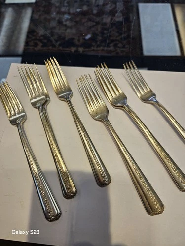 Towle Rambler Rose  large fork  Sterling Silver - 11 pc weight 505 gram