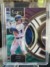 2024 Select Baseball Matt Shaw Green And Purple Wave Prizm Chicago Cubs