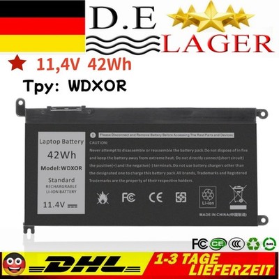 42WH WDX0R Akku für Dell Inspiron 5565 7573 Serie P58F P66F P75F P69G CYMGM