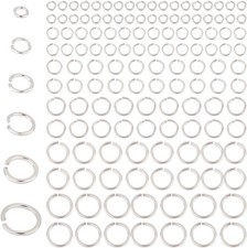 PH PandaHall 180pcs 925 Sterling Silver Open Jump Rings 3/4/5/6/7/8mm silver 