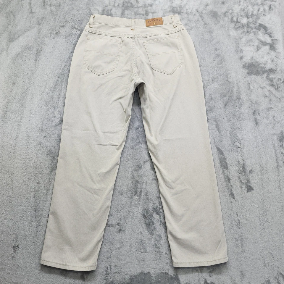 Винтажные женские джинсы Riders 12P бежевые со средней посадкой на лодыжке хлопковые джинсовые карманы повседневные - Изображение 4 из 4