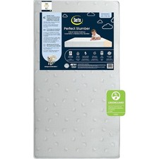 Dual Sided Crib Toddler Mattress Waterproof Hypoallergenic 52"L x 27.5"W x 5"Th