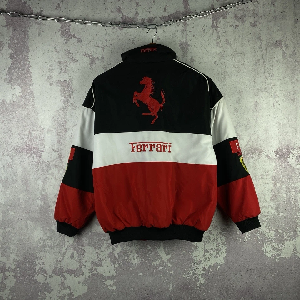 Vintage Ferrari Scuderia Racing Jacket Formula F1 Shell Cars Rare Size L - Image 2 of 4