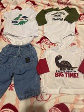 Vintage Baby Gap Lined Jeans And Gymboree Shirts Boys 3-6 M