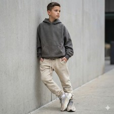 Fear of God Essentials Sweatpants Kids Large 10 Beige Fleece Joggers