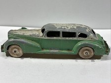 Early Vintage Cast Metal 2 Tone Green  Grey 4 Door Hubley Kiddie Sedan Toy Car