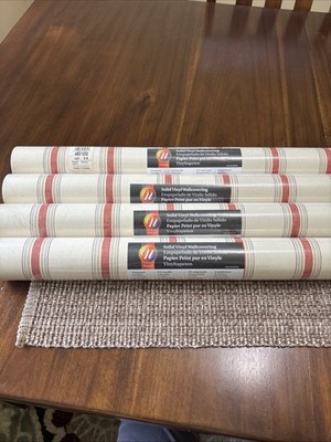 Norwall Solid Vinyl Wall Covering Prepasted Wallpaper Lot Of 4 Farmhouse Color