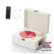 Rechargeable Leather CD Player with Speakers, Bluetooth Transmitter, Festival