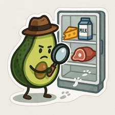 Funny VEGAN Cartoon Car Sticker 9x9cm - Funny Vegan Sticker for Car