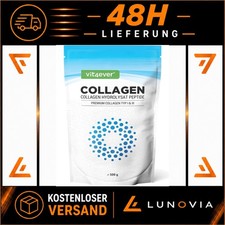 vit4ever Kollagen Pulver 500g - Typ 1 & 3 - Bioaktives Hydrolysat