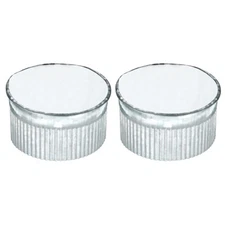 2 Pcs 4 Inch Metal Tee Cap, Galvanized Steel Crimped Duct End Cap Dry Vent Cover