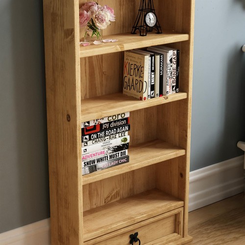 Corona DVD Rack 1 Drawer Shelf Unit Mexican Solid Waxed Pine By Home Discount - Picture 4 of 6