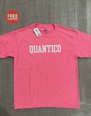  Quantico  VA Pink T-Shirt FBI DEA  USMC - Size YOUTH MEDIUM - New with Tags
