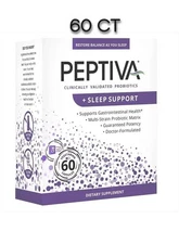 Peptiva 26 Billion CFU Probiotic and Sleep Support - 60 Count (Exp 2027)