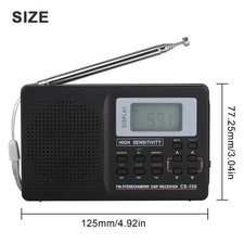 Portable Mini Pocket Travel AM FM Radio Battery Powered Built-in Speaker Stereo