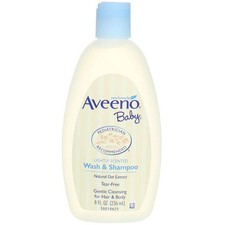 4 Pack Aveeno Baby Wash Shampoo, Lightly Scented, 8 fl oz