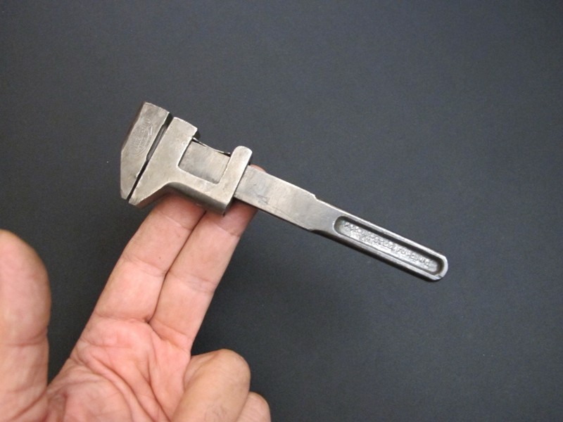 1909 Small Unusual Vtg "Wright Co." Quick Adjustable Wrench Antique Rare Tool